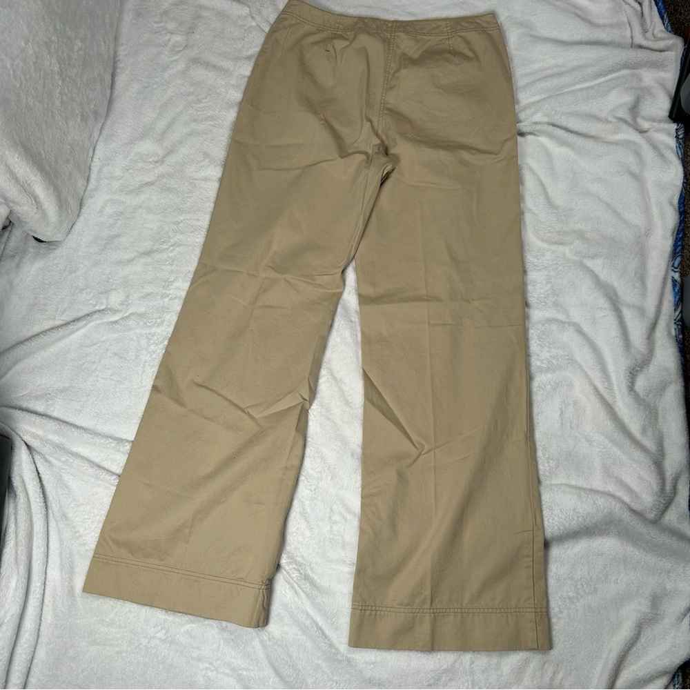 J Jill Tan Cotton Pants Size 14 Tall - Picture 2 of 4